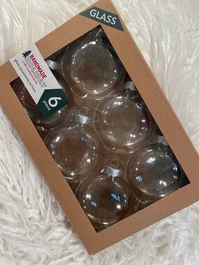 Jo-Ann Stores "Six piece Glass Ornaments" NWT